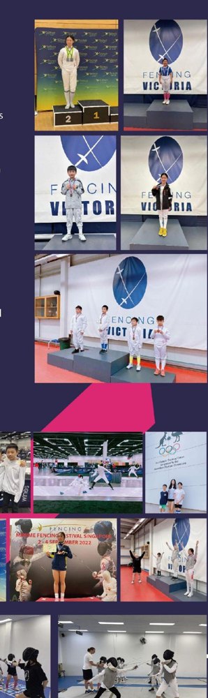 Western Fencing Club athletes at training and competitions